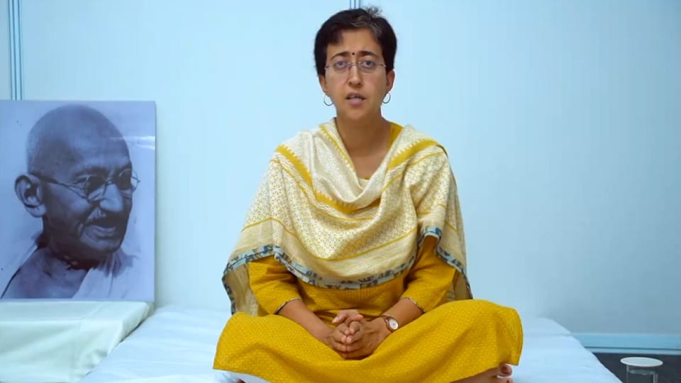 Candle march in support of Water Minister Atishi who is on hunger strike