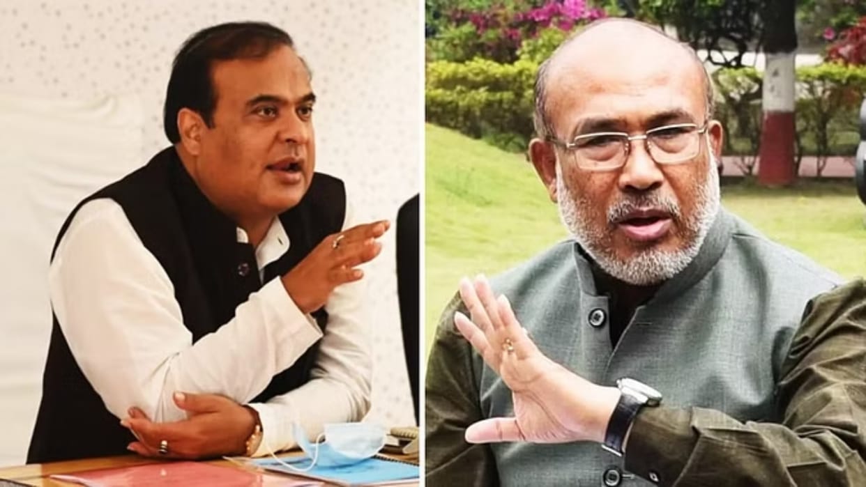 Manipur CM in Assam discuss security issues along Jiribam-Cachar boundary with Himanta biswa sarma Updates