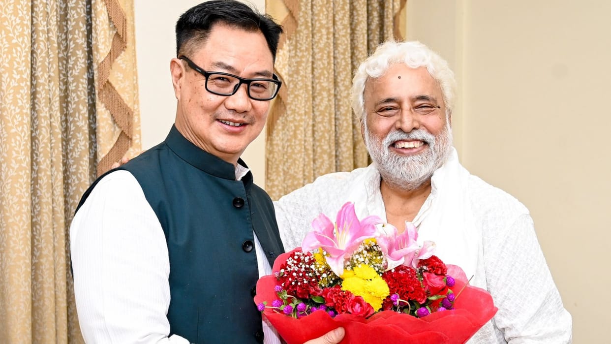 Pro-tem Speaker row Rijiju meets Sudip opposition firm on staying away from panel of chairpersons
