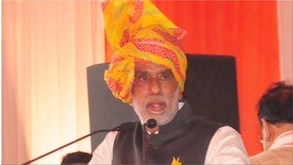 Central Minister Dharmender Pardhan Targets congress in Rohtak of Haryana