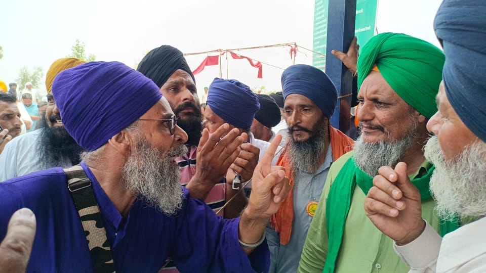 Dispute between farmers and locals villagers at Shambhu border