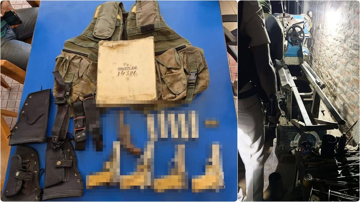 Vaishali: minigun factory manufacturing weapons including bulletproof jackets busted, 5 smugglers arrested