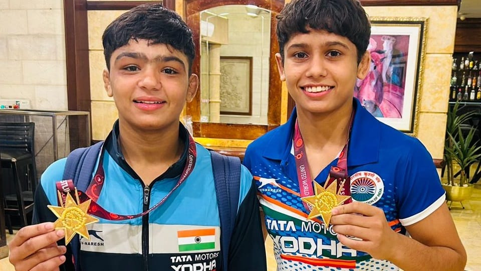 Wrestlers Dipanshi and Muskan won gold medal in Under-17 Asian Championship held in Jordan