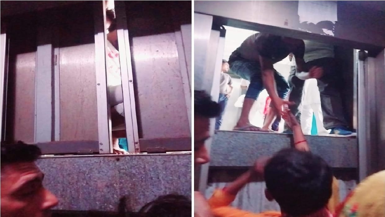 Children and women stuck in lift for twenty minutes