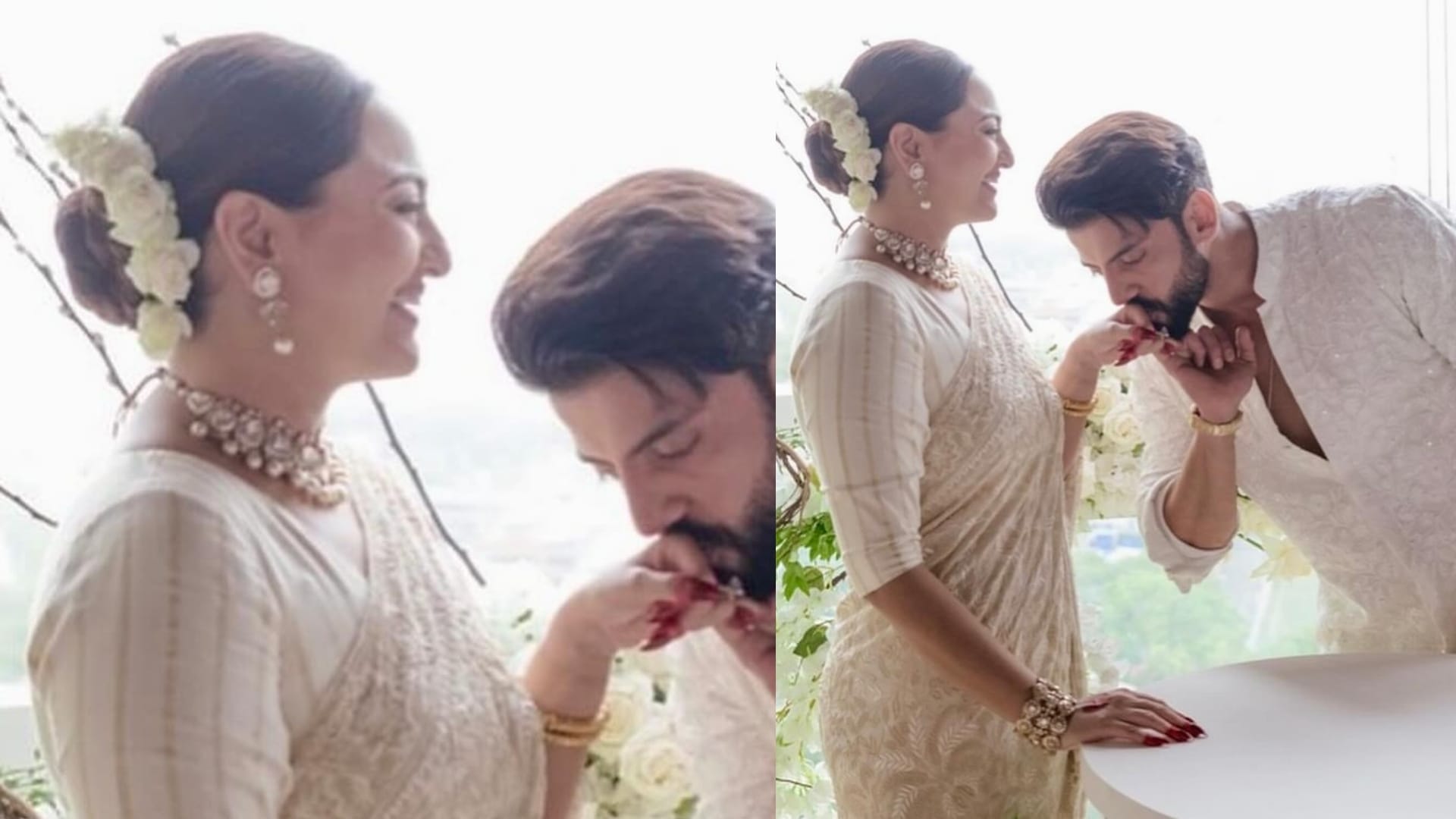 Sonakshi Zaheer Wedding unseen photos sonakshi wore her mother saree and jewellery on wedding day