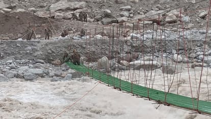 Army builds suspension bridge in 48 hours in rain-hit north Sikkim