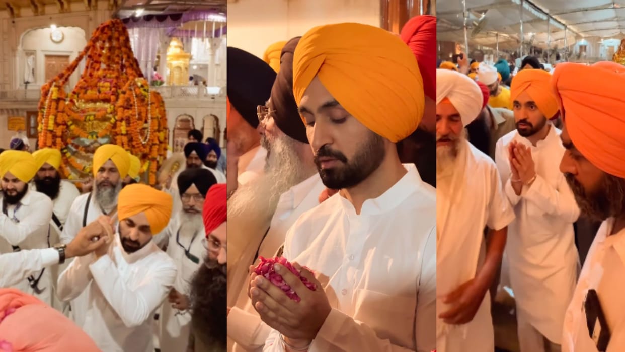 Diljit Dosanjh offered prayers Before show at Gurudwara and participated in community service with devotees