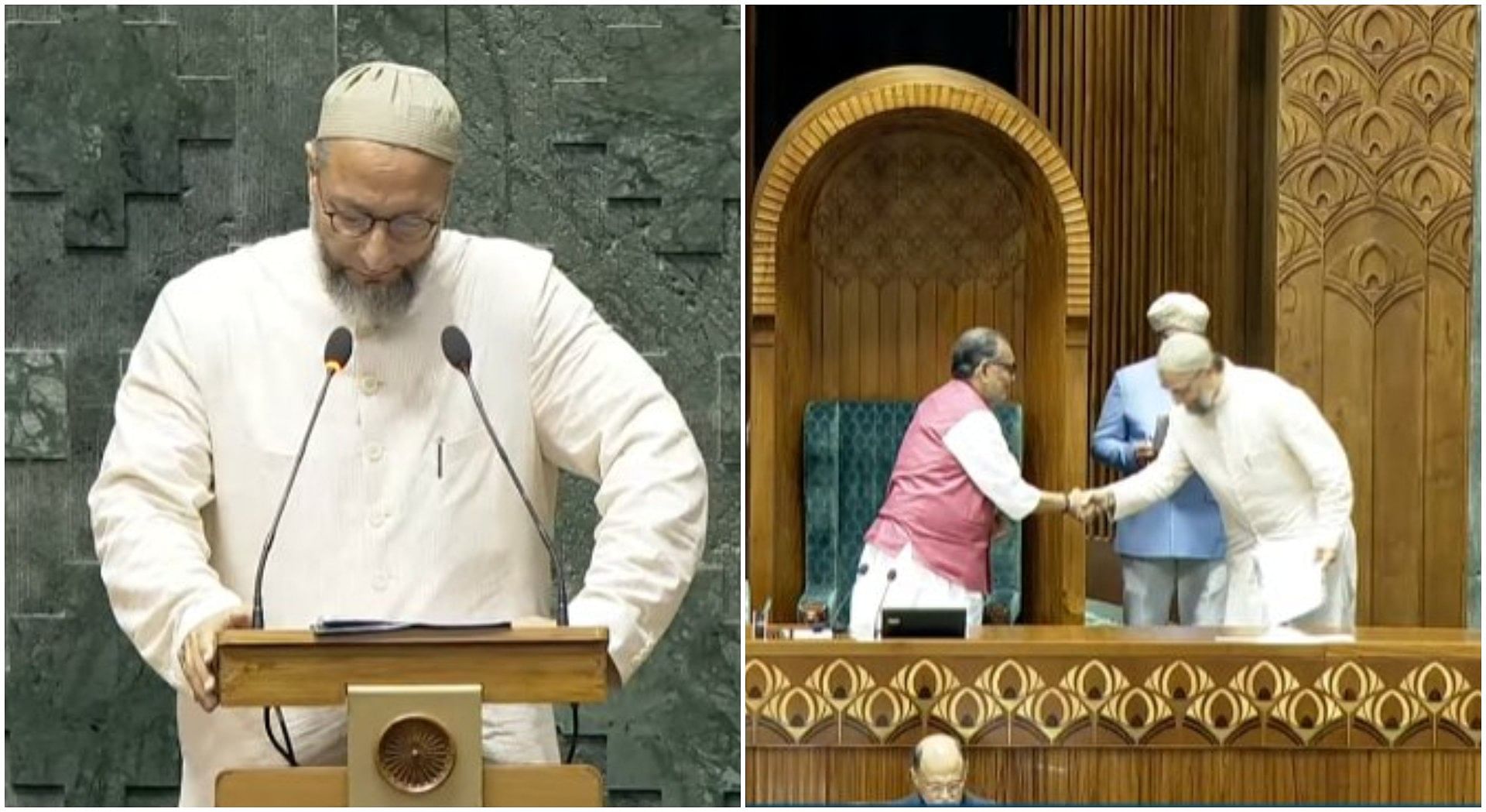 Lok Sabha Oath Taking Aimim Leader Asaduddin Owaisi Takes Palestine Name May Create Stir News