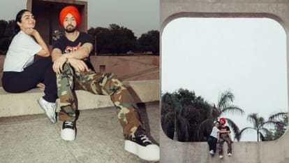 jatt and juliet 3 actor Diljit dosanjh and actress Neeru bajwa in Chandigarh