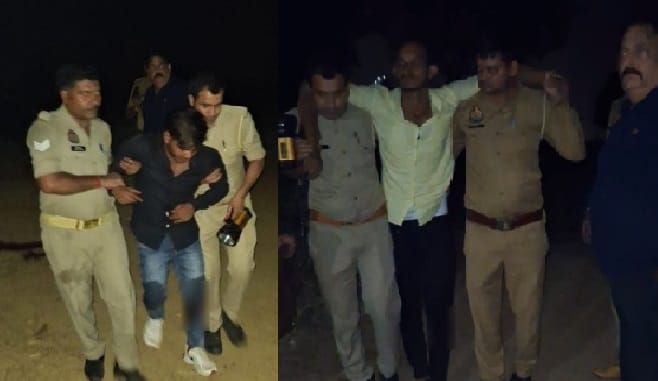 Three miscreants arrested in police encounter, one surrendered and one absconding, used to demand extortion