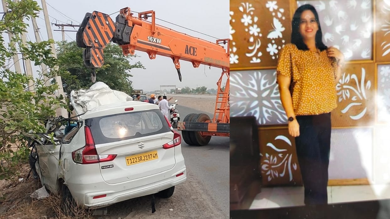 Car collides with truck in Fatehabad: Sirsa eye specialist's wife dies, deceased's sister and daughter injured