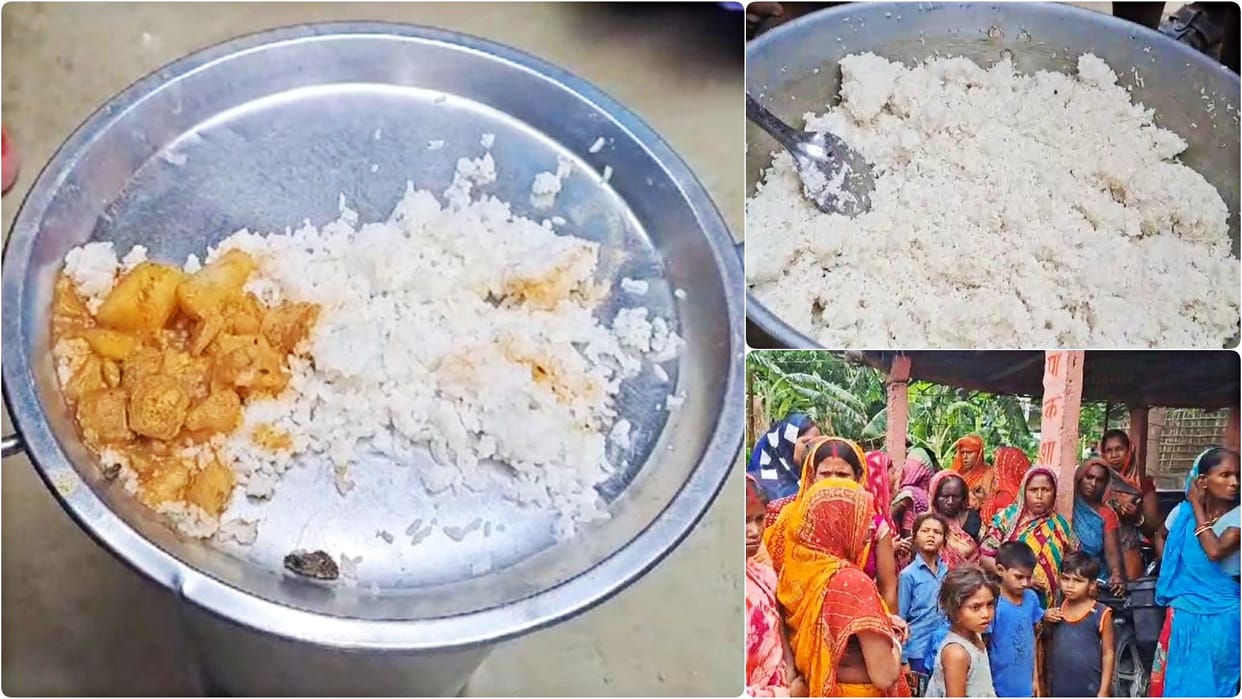 Mid-Day Meal: Insects found in food at govt school in Muzaffarpur, children and family members created ruckus