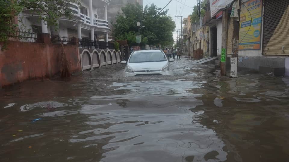 Condition of Aligarh Smart City due to rain