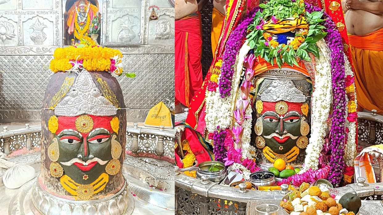 Ujjain News: Baba Mahakal decorated with hemp today in Bhasmarti, wore Mund Mala with gold and silver ornament