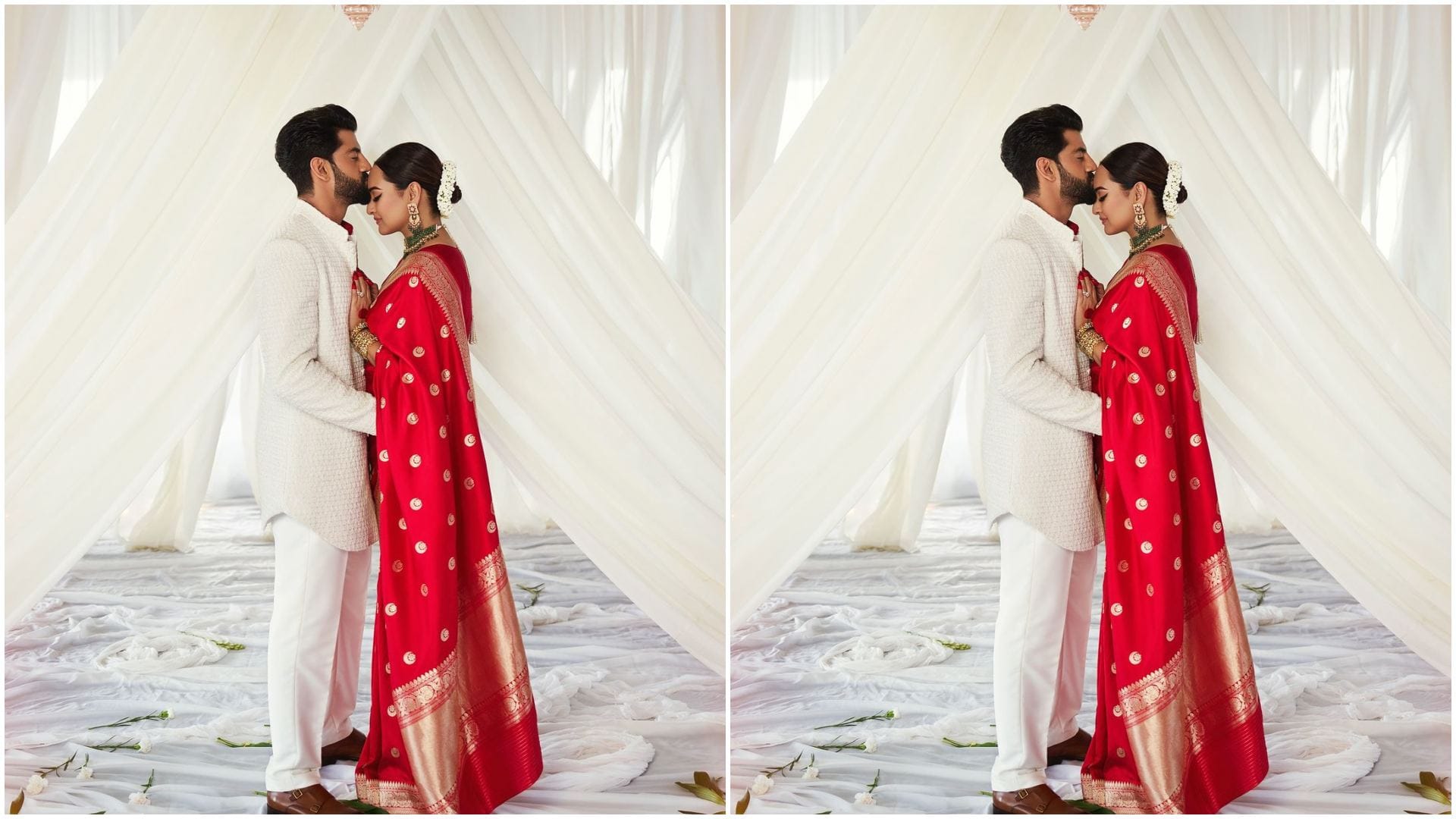 Sonakshi Sinha Wedding Photos kissing Zaheer says it was like universe came together for two people in love