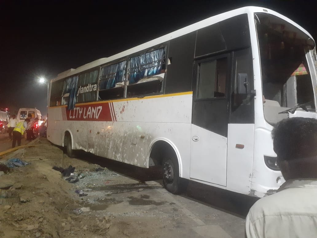 West UP News Live: bus full of devotees overturned after climbing a divider, were going from Haridwar t