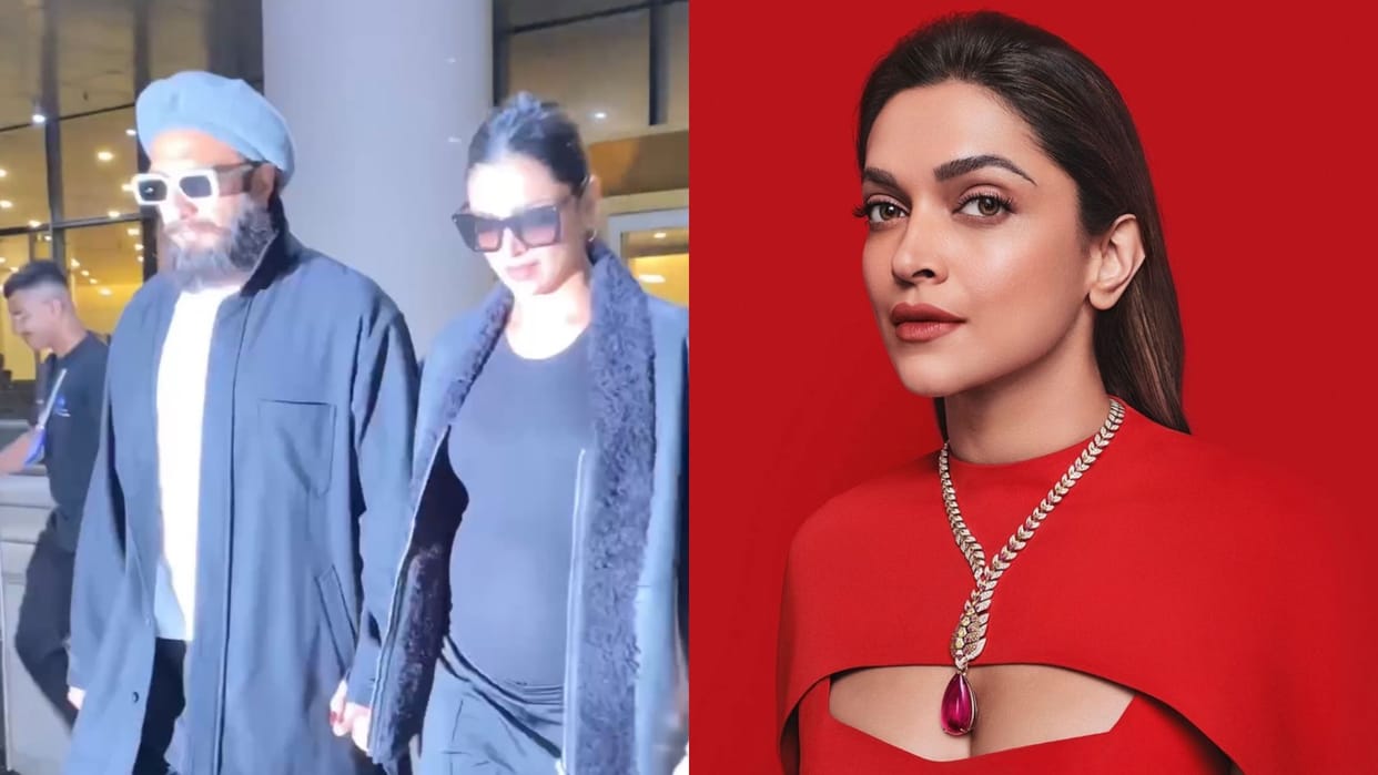 Deepika Padukone and Ranveer Singh spotted at Mumbai airport smiling holding hands post babymoon in London