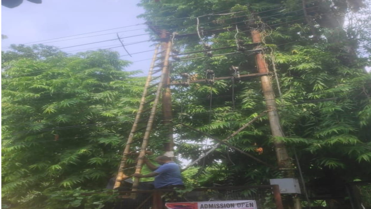 On Tuesday night, heavy rain and storm in Gorakhpur resulted in power failure in many areas