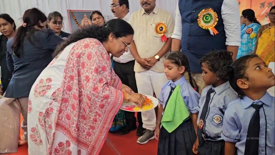 School entrance ceremony was organized new students were welcomed MLA Lata Usendi was present
