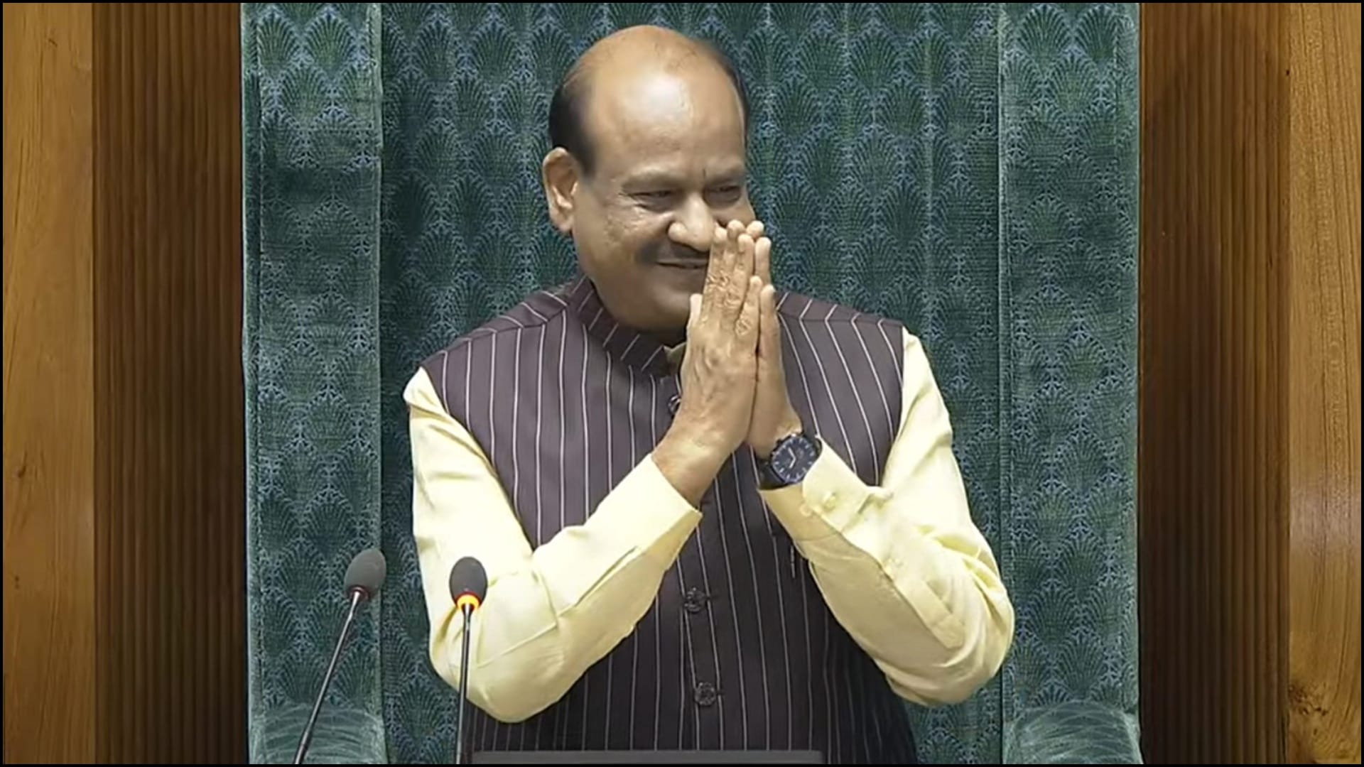 Om Birla elected as Speaker of Lok Sabha PM Modi and rahul gandhi shakes hand photos