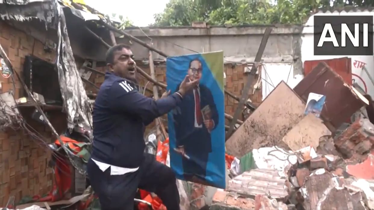 West Bengal: BJP workers allege party office located at Goragacha, Taratala demolished without any notice