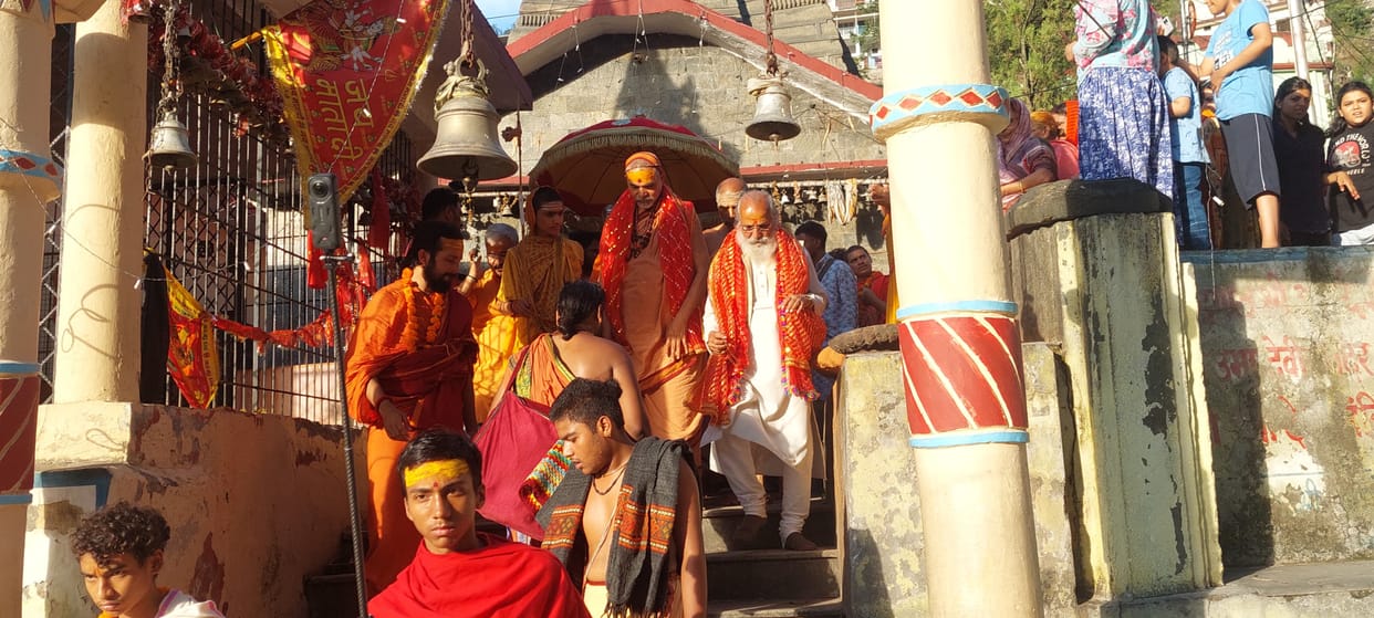 Swami Avimukteshwarananda Reached Karnaprayag with Chamoli Mangalam Yatra