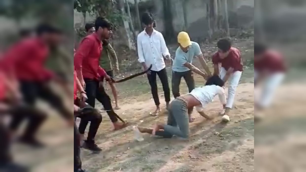 Hooliganism in college, youth beaten with belt