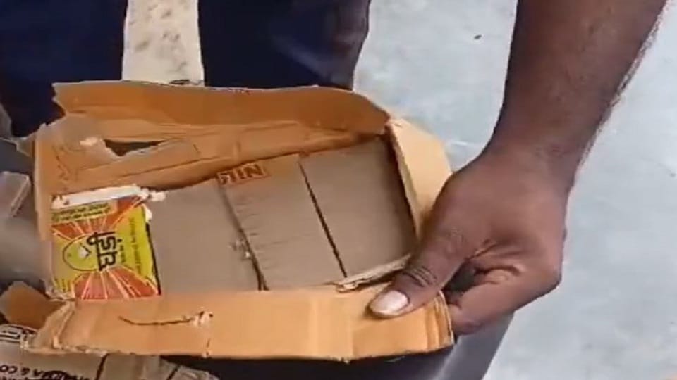 I had ordered a smartphone, but found soap in the parcel