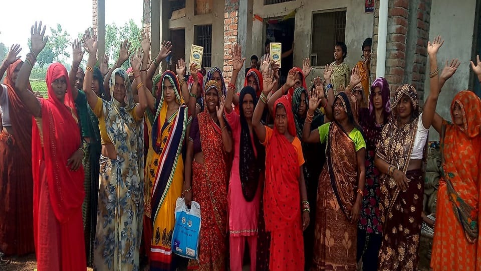 Demonstration for ration shop