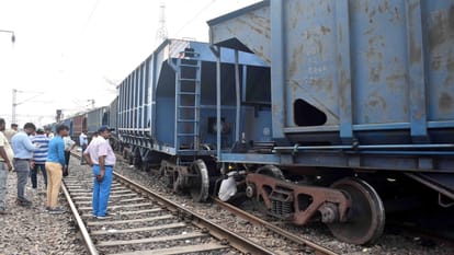 Three coaches of goods train derailed on Niranjan railway bridge, operations disrupted on Delhi-Howrah route.
