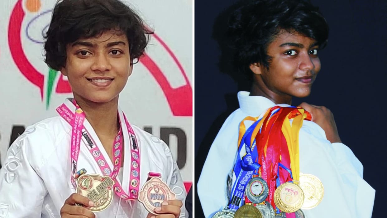 daughter whom mother mortgaged her jewellery in varanasi won 13 medals in karate