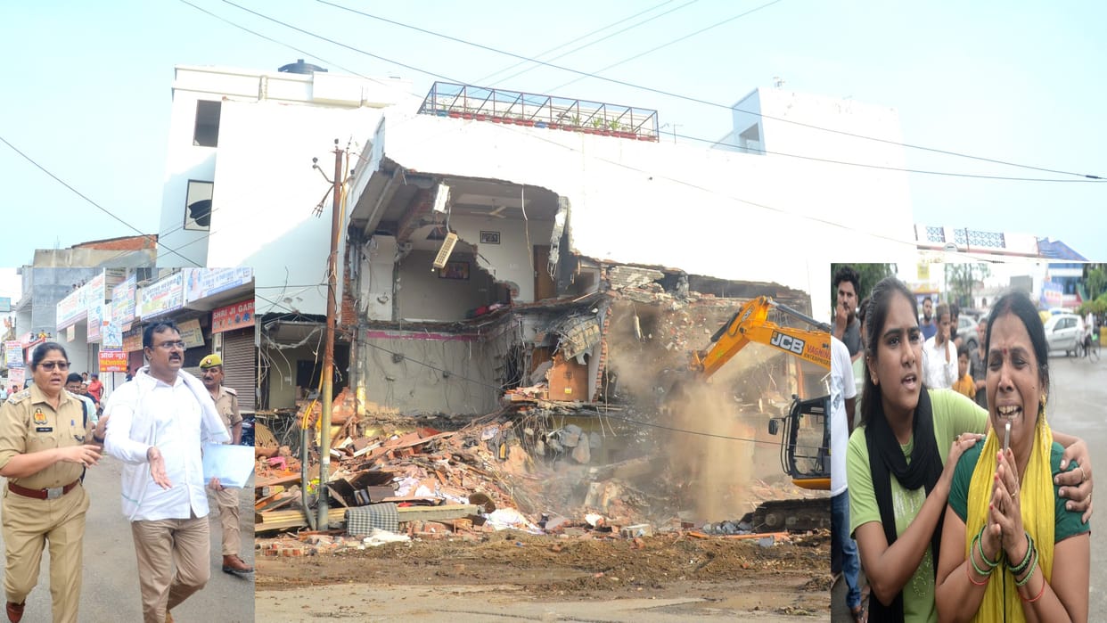 Bulldozers run on Rajeev Rana hotel and house in Bareilly