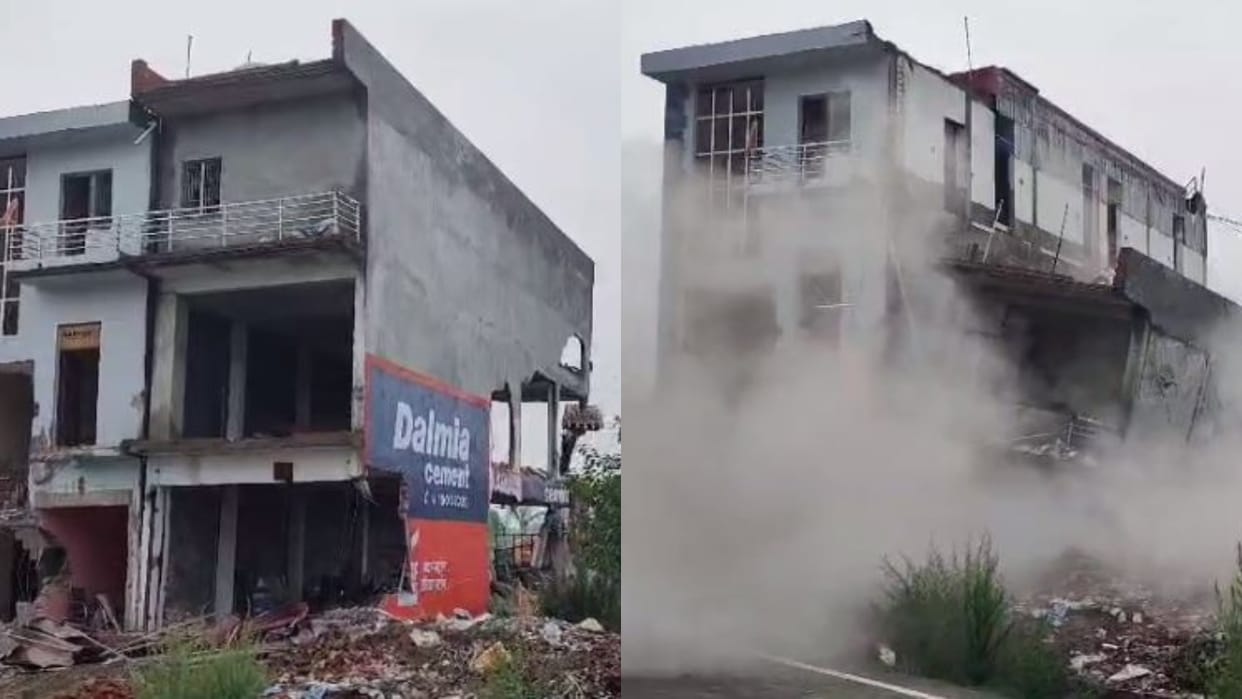 Demolition action taken on marriage lawn of Aditya Upadhyay in Bareilly