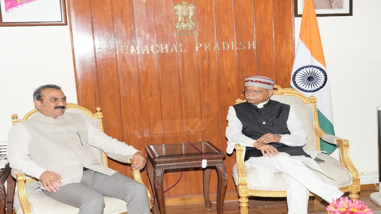 CM sukhvinder Sukhu made a courtesy call on the Governor Shiv Pratap Shukla