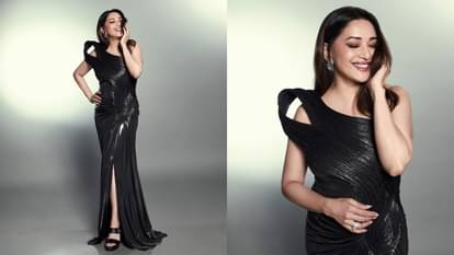 Madhuri Dixit: माधुरी दीक्षित के पास है ब्लैक आउटफिट का शानदार कलेक्शन, आप भी डालें एक नजर Bollywood actress Madhuri Dixit trendy black outfit collection saree to bodycon dress