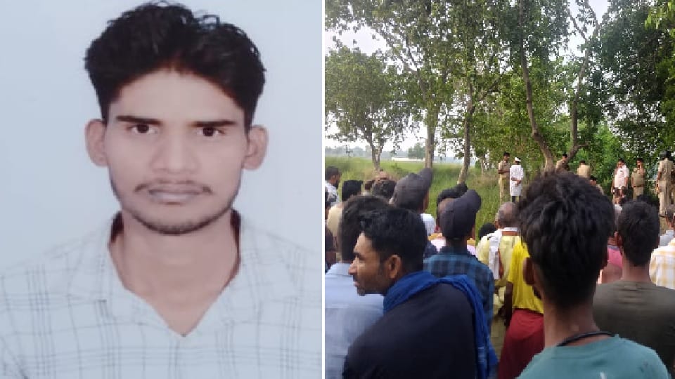 Dead body of youth found hanging from a tree in Bhatani Deoria family members accused of murder