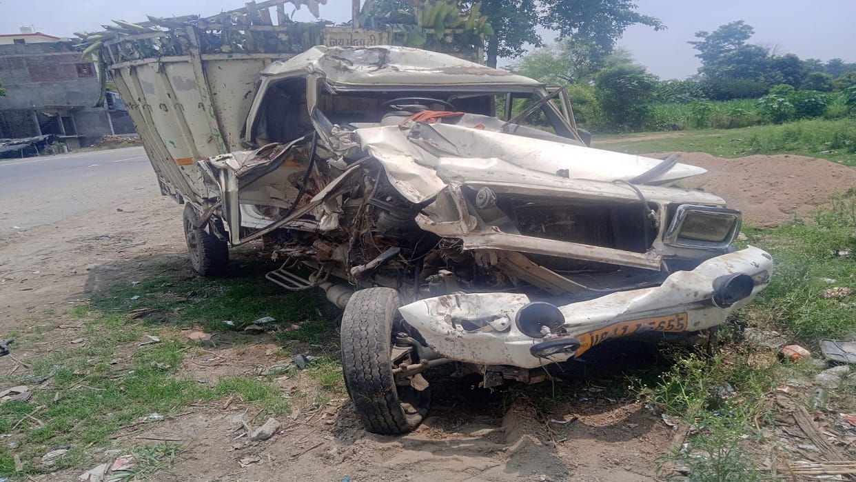 High speed truck hit pickup three people including two brothers died in lakhimpur kheri