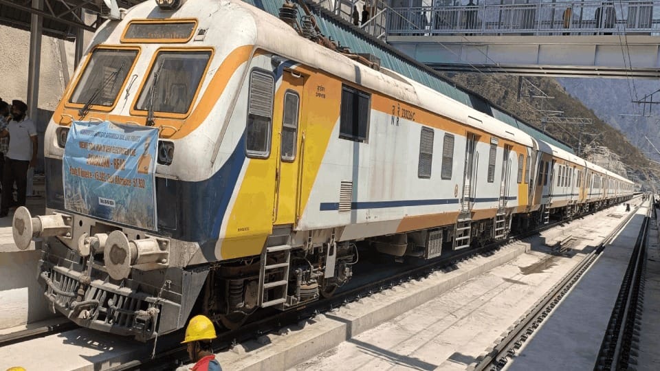 journey of 46 kilometers from Sangaldan to Reasi railway station was completed in just 31 minutes