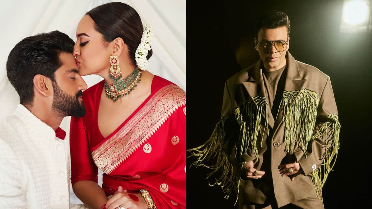 Karan Johar  showered love on the newlywed Sonakshi Sinha zaheer iqbal called actress coolest bride ever