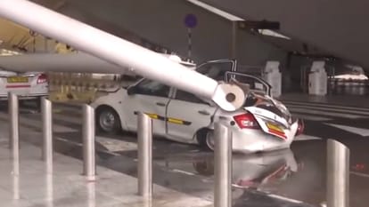 Delhi Airport Terminal 1 Roof Collapse Due to Rain  Several Injured News in Hindi