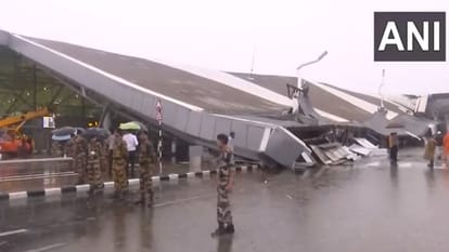 Delhi Airport Terminal 1 Roof Collapse Due to Rain  Several Injured News in Hindi