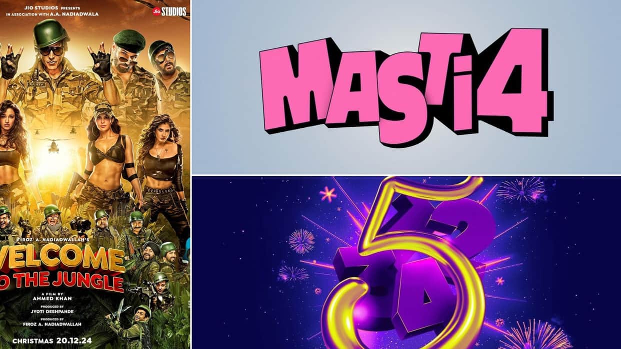 Upcoming Comedy Movies 2024 Housefull 5 Welcome To the Jungle Dhamaal 4 Masti 4 Golmaal 5