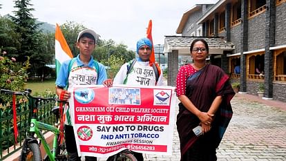 Krishna and Aditya set out on a bicycle journey to make the society drug free in pithoragarh