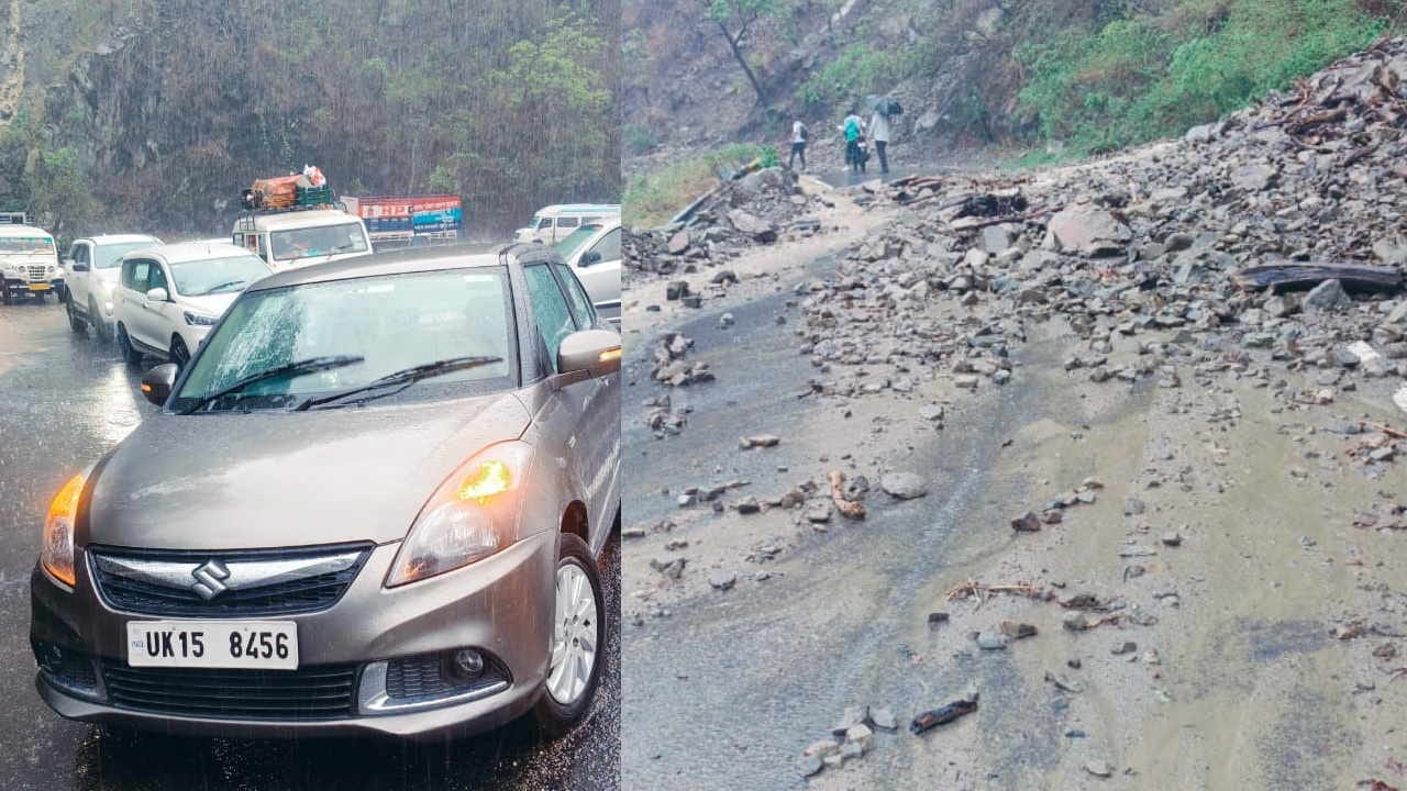 Uttarakhand Rain Vehicle buried under debris  four people injured missing highway closed in Kotdwar
