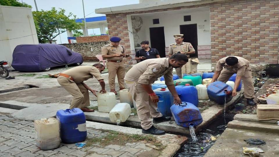 police seized and destroyed liquor worth 12 lakh in half hundred cases In Mainpuri