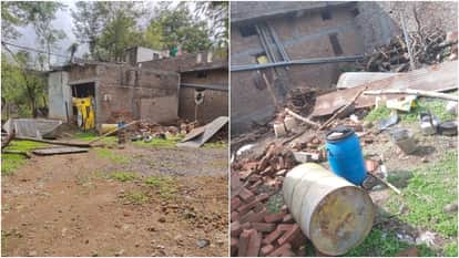 MP News: Forest department team vandalized the houses of tribals in Mandla