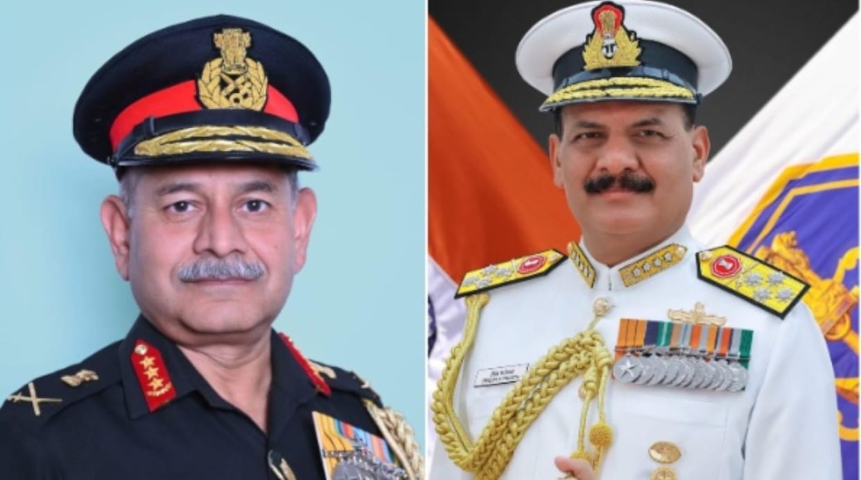 Classmates Lieutenant General Dwivedi and Admiral Tripathi become Army and Navy Chiefs first time in history