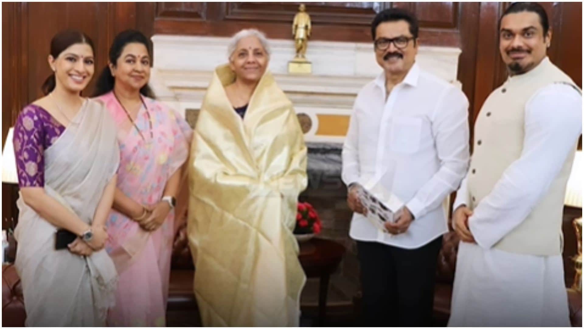 south actor Varalaxmi Sarathkumar and fiance Nicholai Sachdev extended her wedding invite to PM Narendra Modi