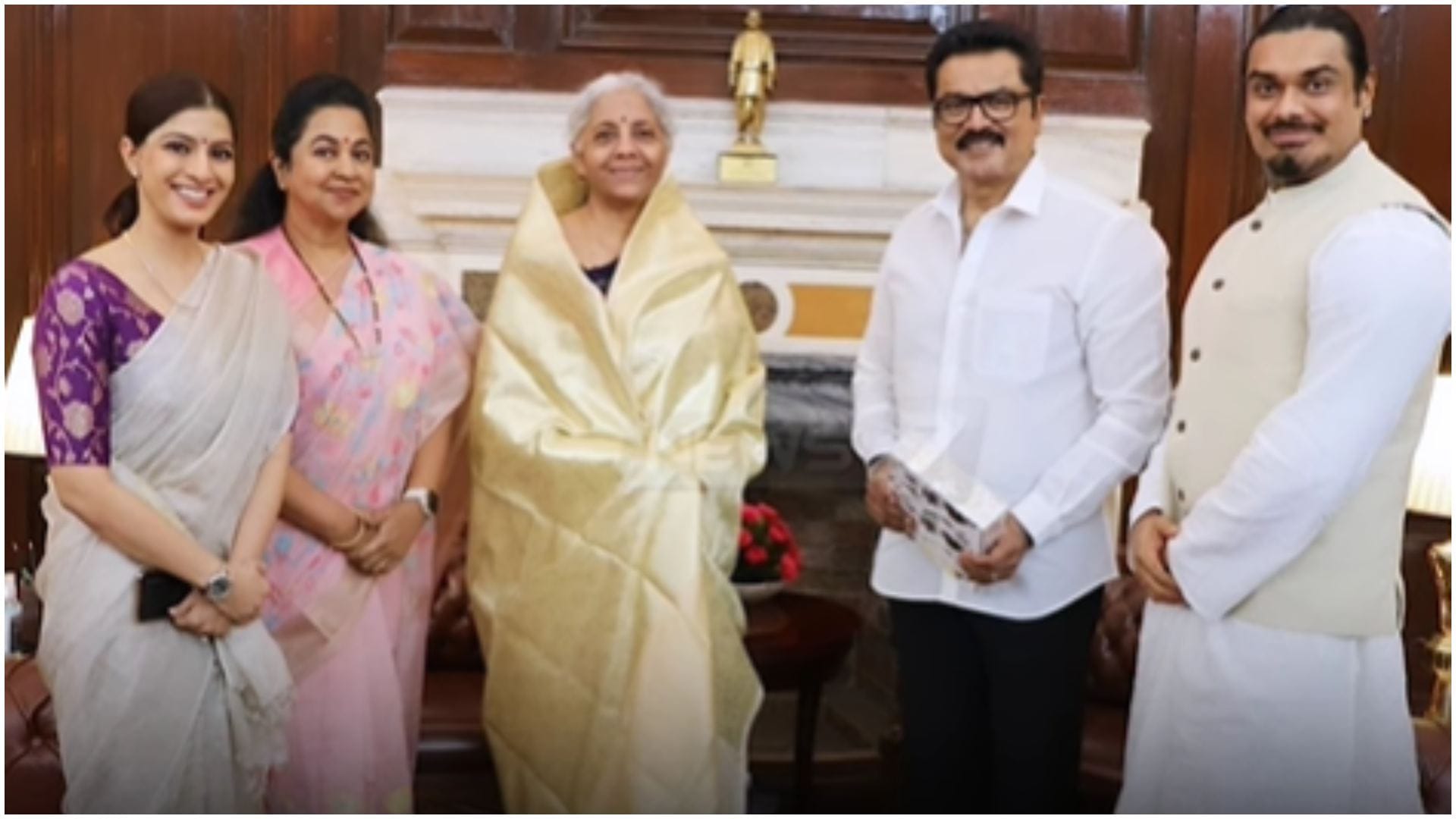 south actor Varalaxmi Sarathkumar and fiance Nicholai Sachdev extended her wedding invite to PM Narendra Modi