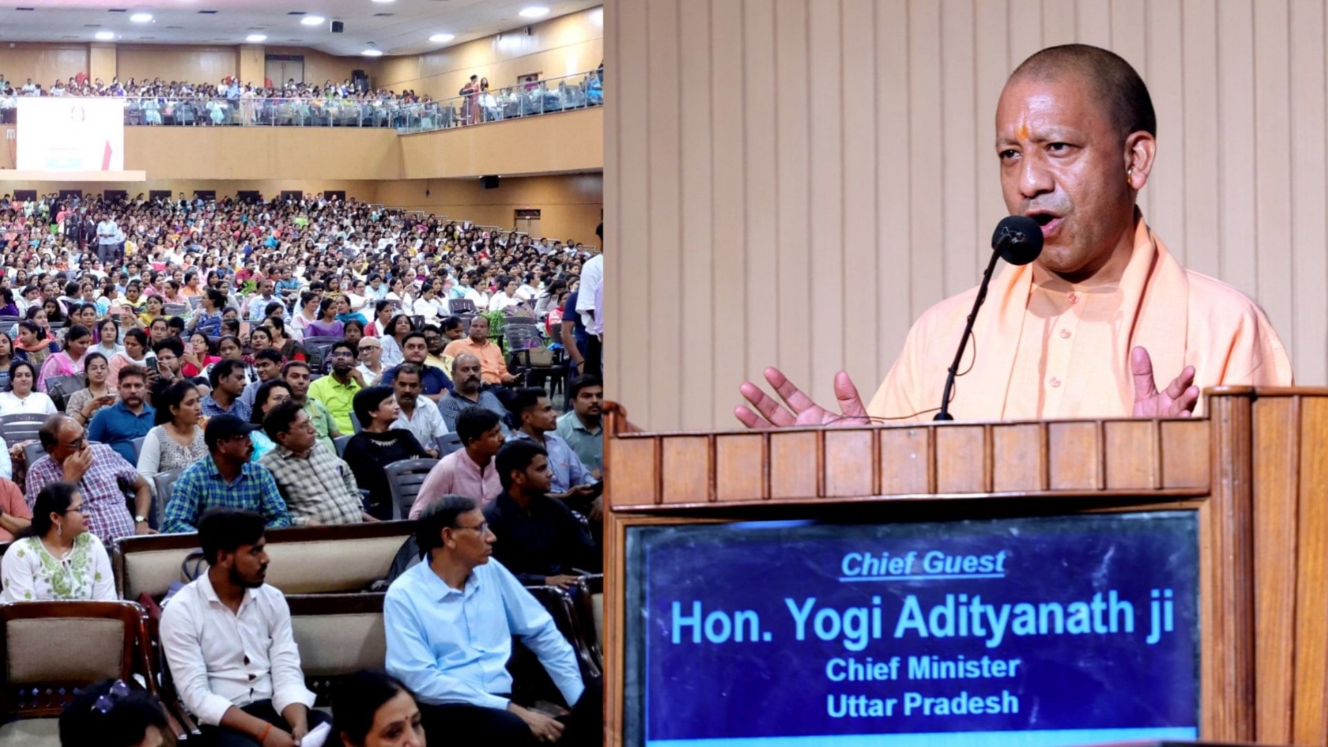 UP: सम्मान समारोह में बोले सीएम योगी- शिक्षकों का सम्मान वर्तमान और भावी पीढ़ी का सम्मान है